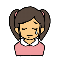 女の子(泣)